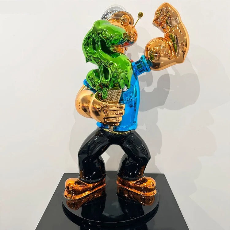 Popoye Electroplated Statue Ornament-ChandeliersDecor.com