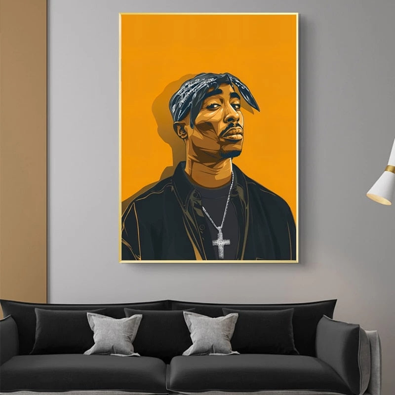 ChandeliersDecor.com-Wall Posters-Portrait of 2PAC Canvas Wall Art