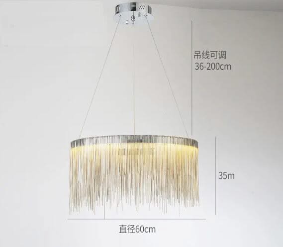 Postmodern Style Living Room Chain Led Chandelier-ChandeliersDecor.com