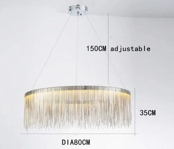 Postmodern Style Living Room Chain Led Chandelier-ChandeliersDecor.com