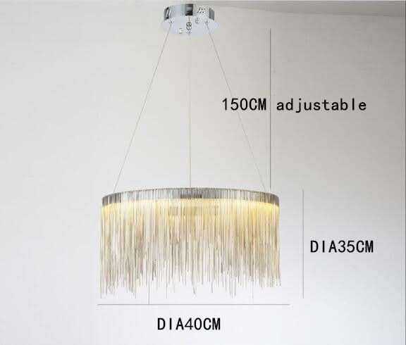 Postmodern Style Living Room Chain Led Chandelier-ChandeliersDecor.com