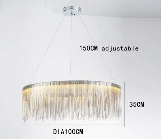 Postmodern Style Living Room Chain Led Chandelier-ChandeliersDecor.com
