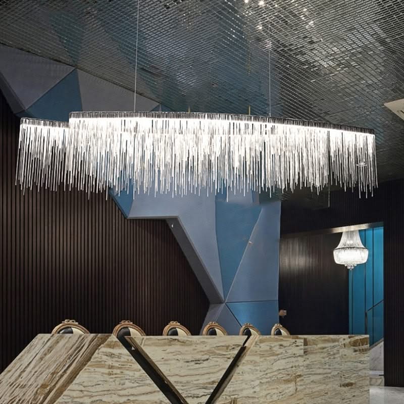 Postmodern Style Living Room Chain Led Chandelier-ChandeliersDecor.com