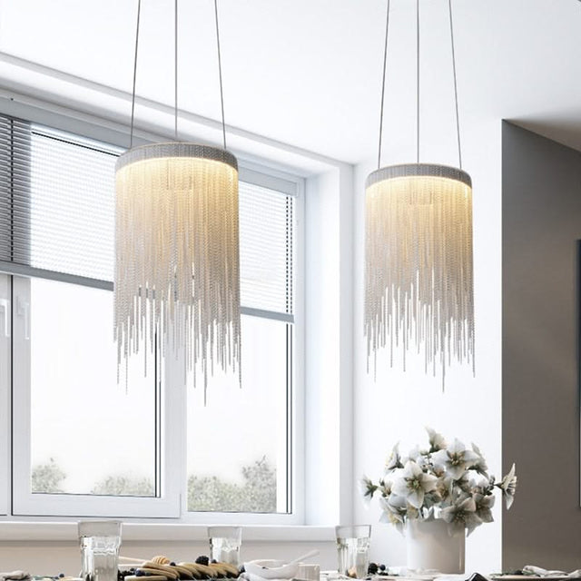Postmodern Style Living Room Chain Led Chandelier-ChandeliersDecor.com