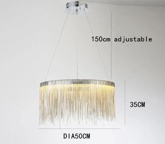 Postmodern Style Living Room Chain Led Chandelier-ChandeliersDecor.com