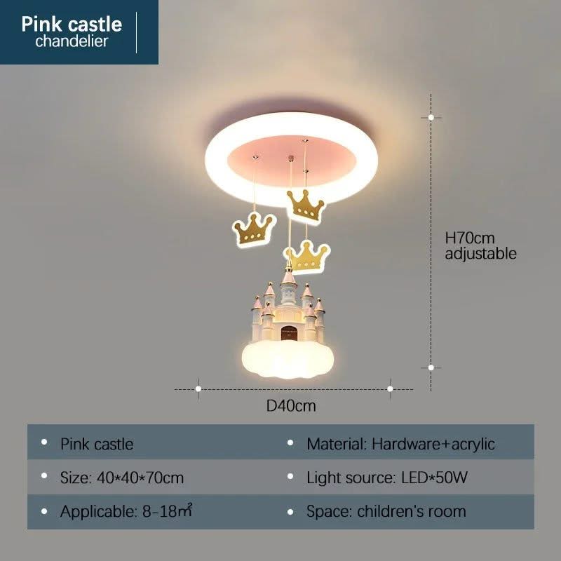 Princess Castle Crown Ceiling Light-ChandeliersDecor.com