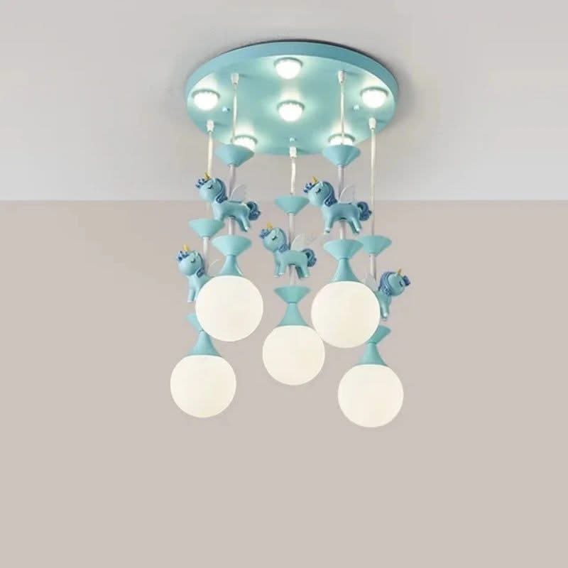 ChandeliersDecor.com-Kids Room Nursery Lighting-Princess Room Merry Go Round Ceiling Light