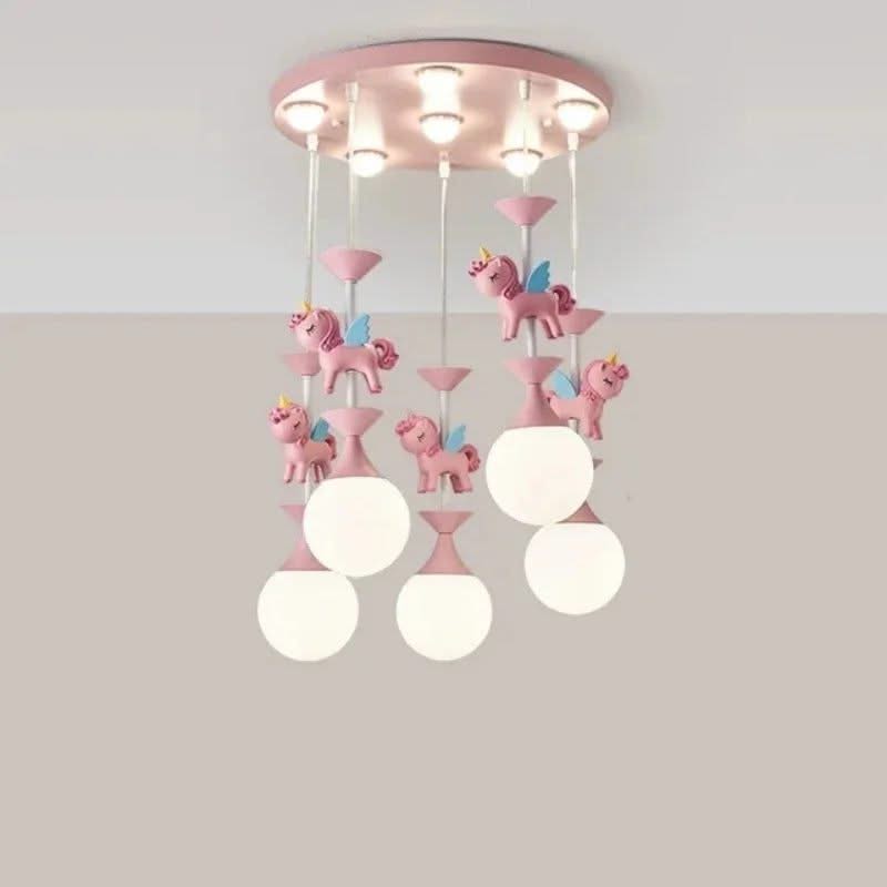 ChandeliersDecor.com-Kids Room Nursery Lighting-Princess Room Merry Go Round Ceiling Light