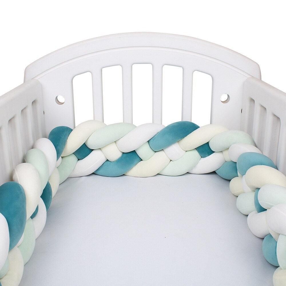 ChandeliersDecor.com-Crib Bumper-Quilted Cot Bumper: Crib Bumper for Extra Comfort