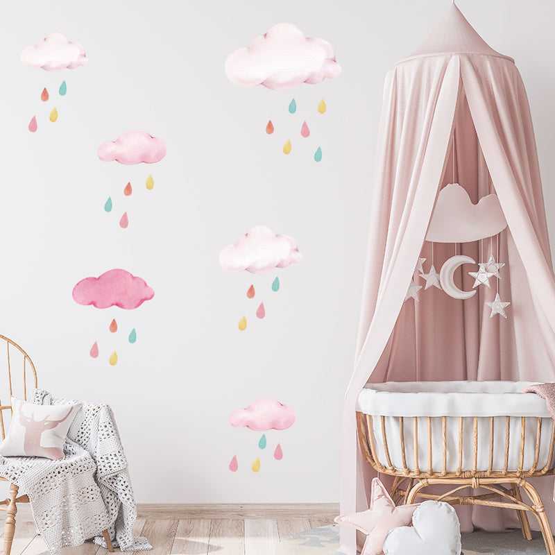 ChandeliersDecor.com-Rabbit on Green Umbrella Wall Sticker | Kids Nursery Wall Stickers