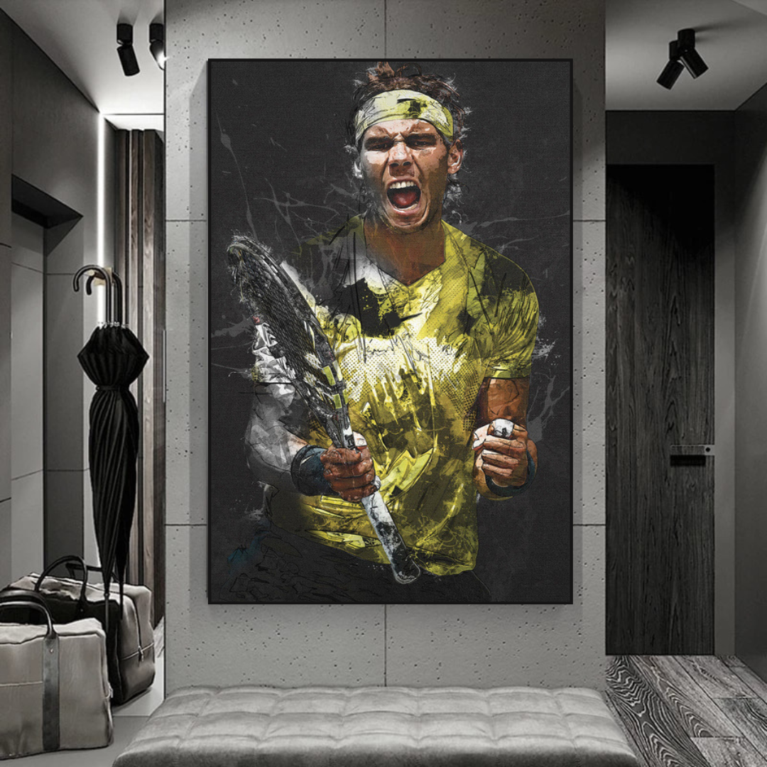 Rafael Nadal Tennis Legend Sports Canvas Wall Art-ChandeliersDecor.com