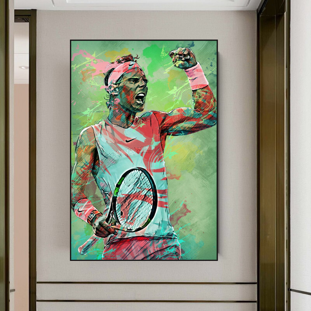 Rafael Nadal Tennis Legend Sports Canvas Wall Art-ChandeliersDecor.com