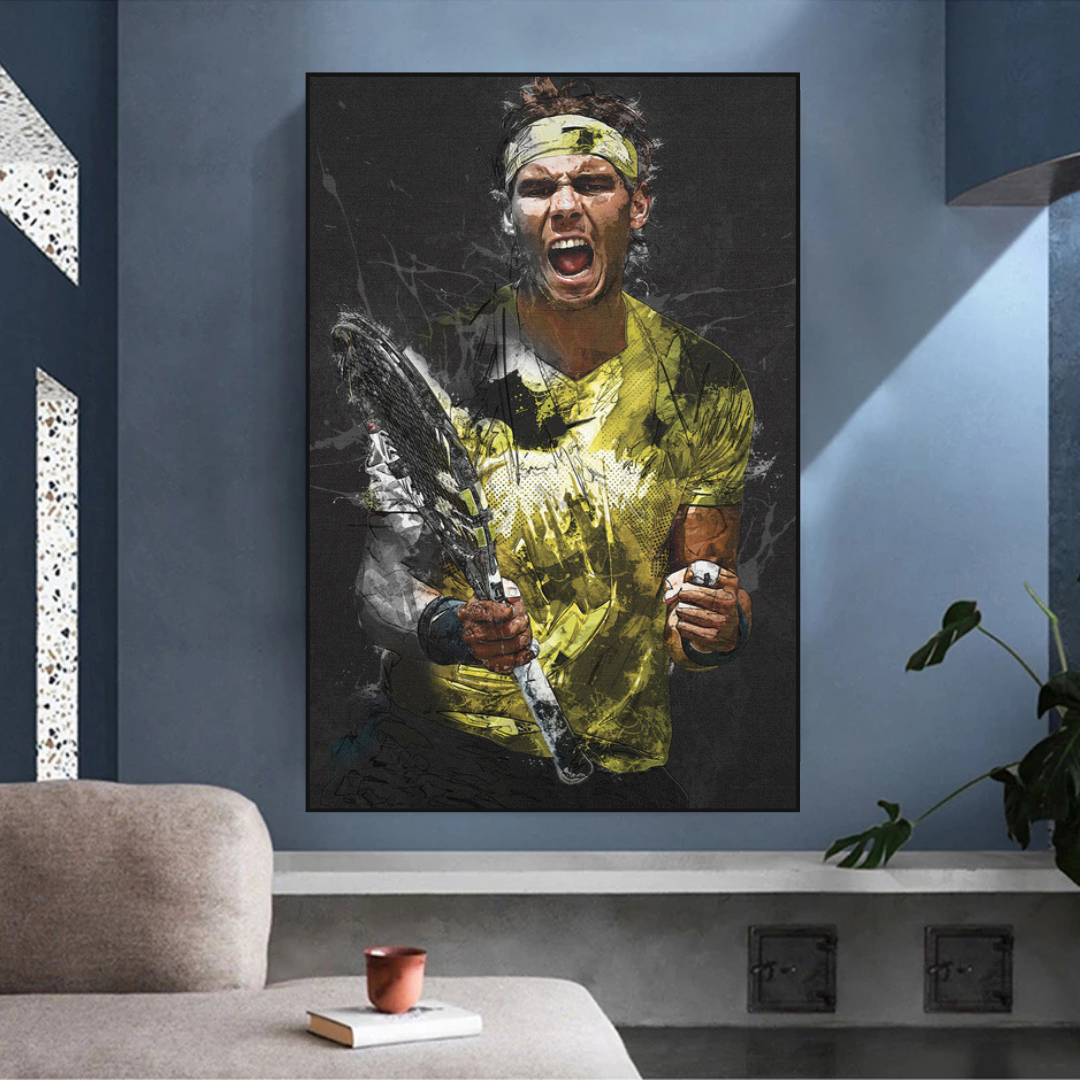 Rafael Nadal Tennis Legend Sports Canvas Wall Art-ChandeliersDecor.com