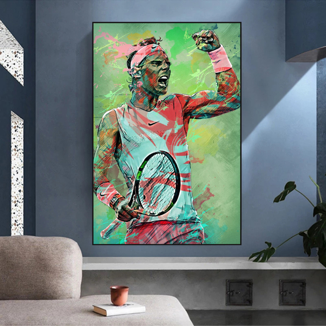 ChandeliersDecor.com-Wall Posters-Rafael Nadal Tennis Legend Sports Canvas Wall Art