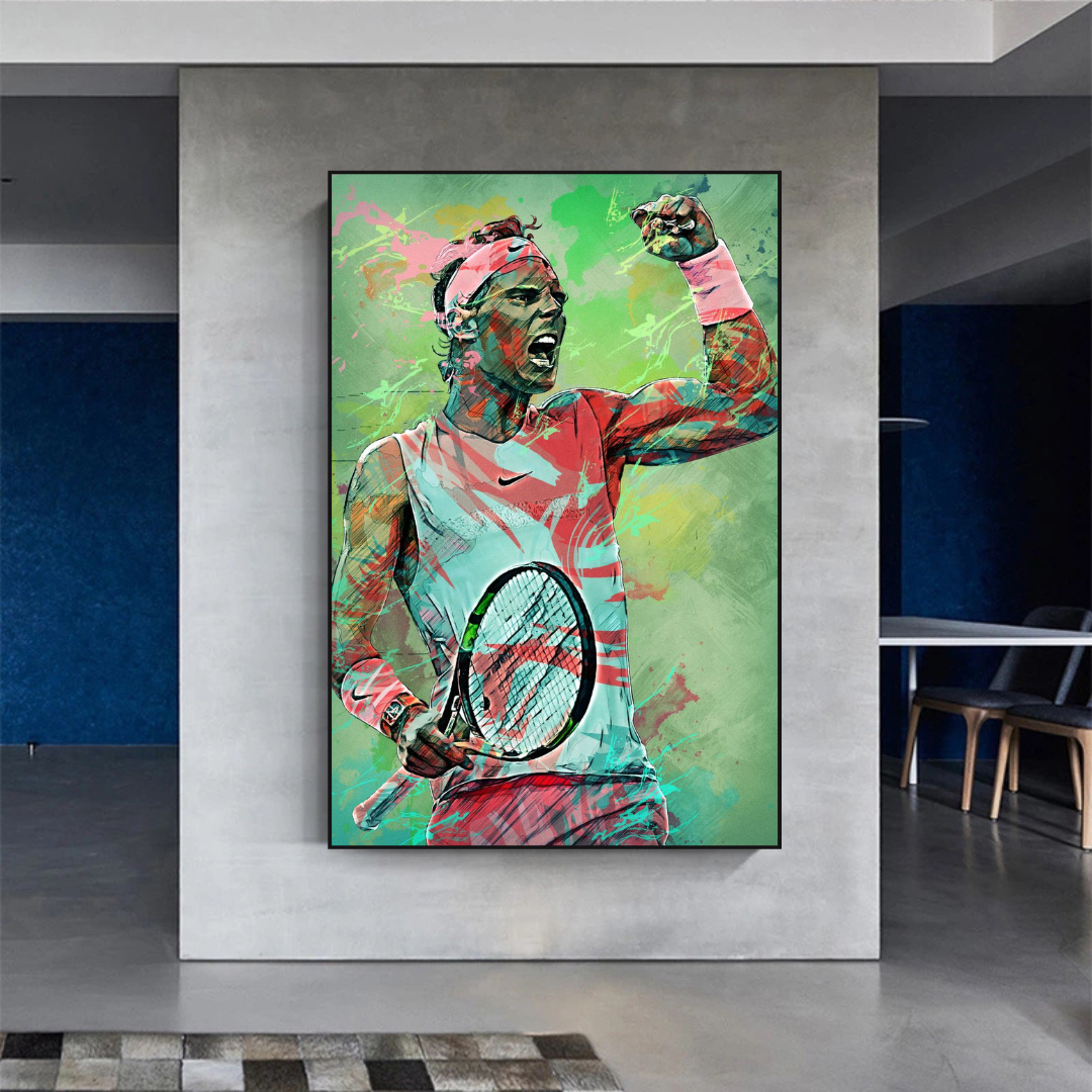 Rafael Nadal Tennis Legend Sports Canvas Wall Art-ChandeliersDecor.com
