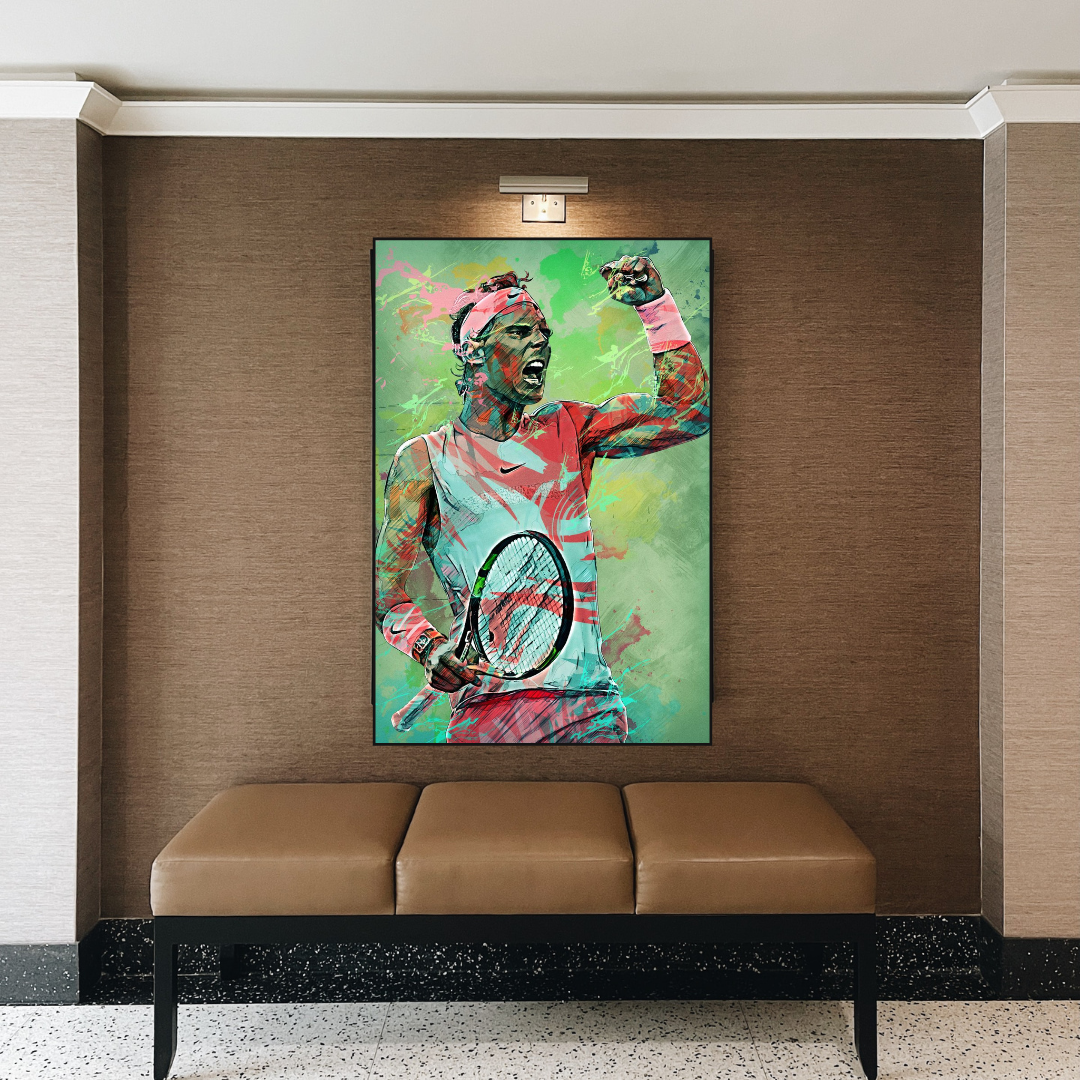 ChandeliersDecor.com-Wall Posters-Rafael Nadal Tennis Legend Sports Canvas Wall Art
