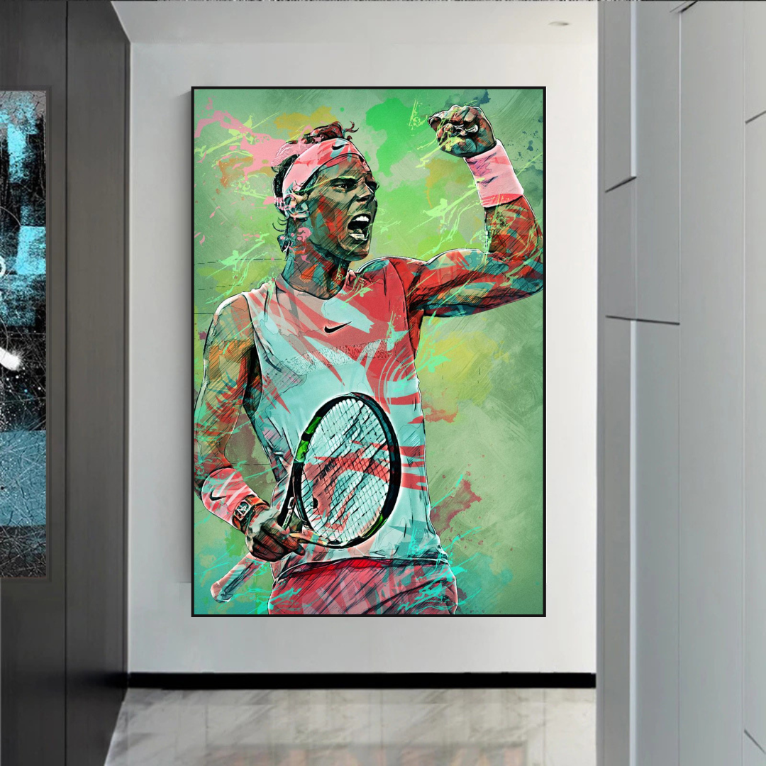 Rafael Nadal Tennis Legend Sports Canvas Wall Art-ChandeliersDecor.com
