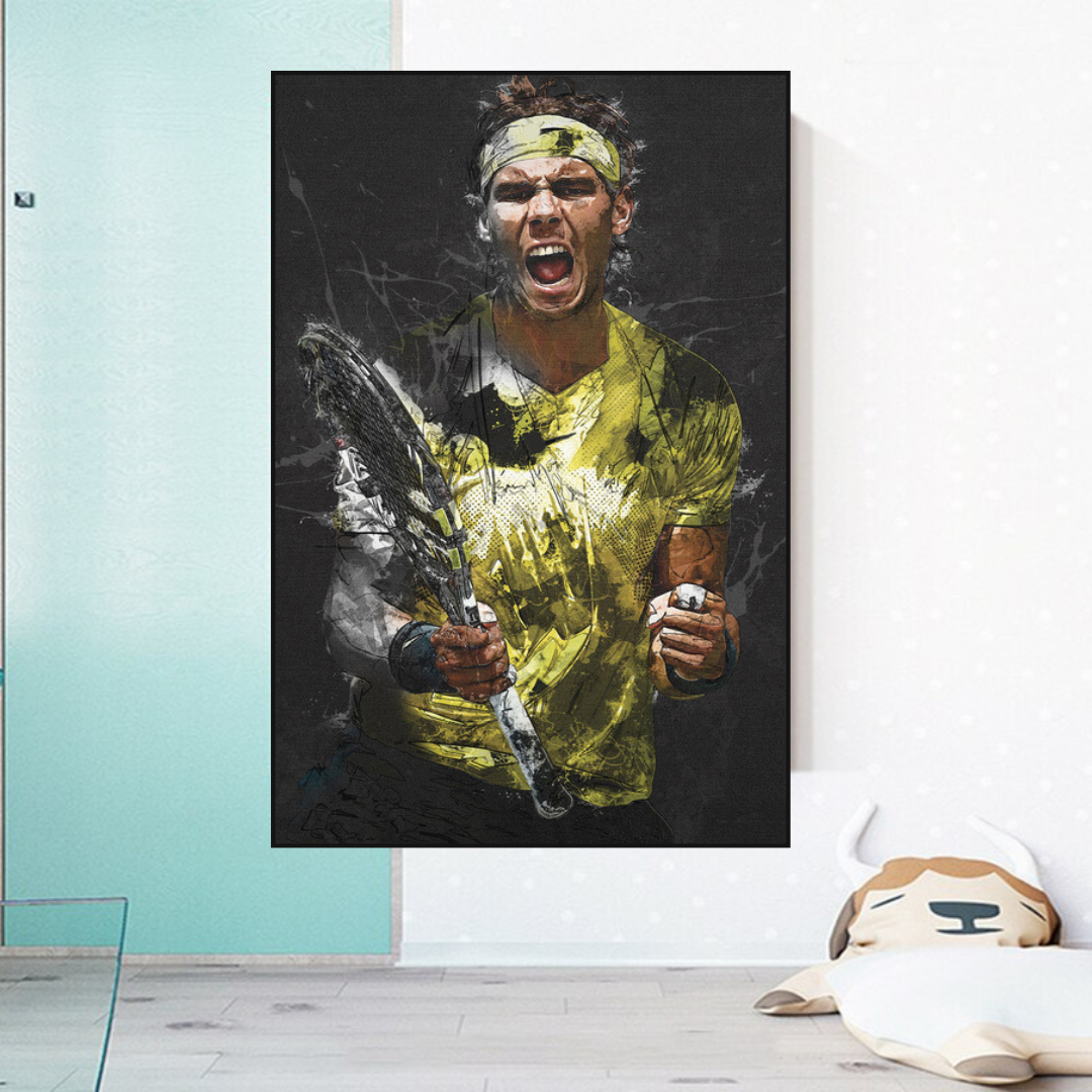 ChandeliersDecor.com-Wall Posters-Rafael Nadal Tennis Legend Sports Canvas Wall Art