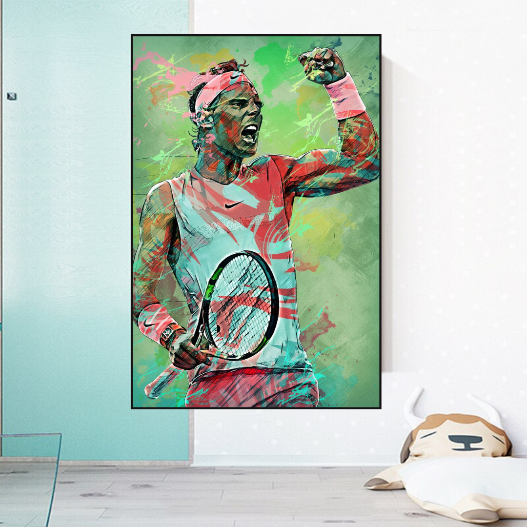 ChandeliersDecor.com-Wall Posters-Rafael Nadal Tennis Legend Sports Canvas Wall Art