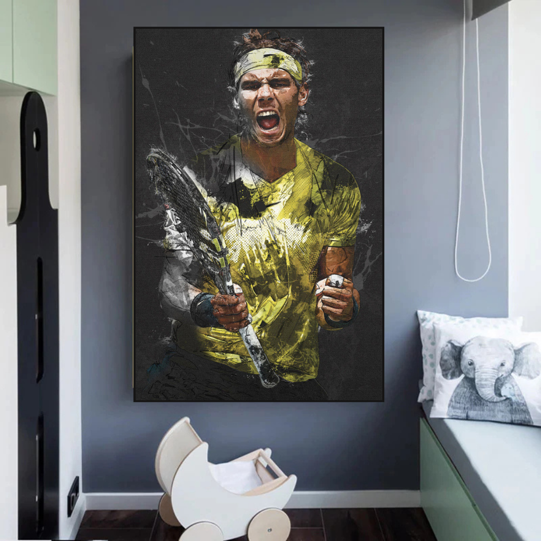 ChandeliersDecor.com-Wall Posters-Rafael Nadal Tennis Legend Sports Canvas Wall Art