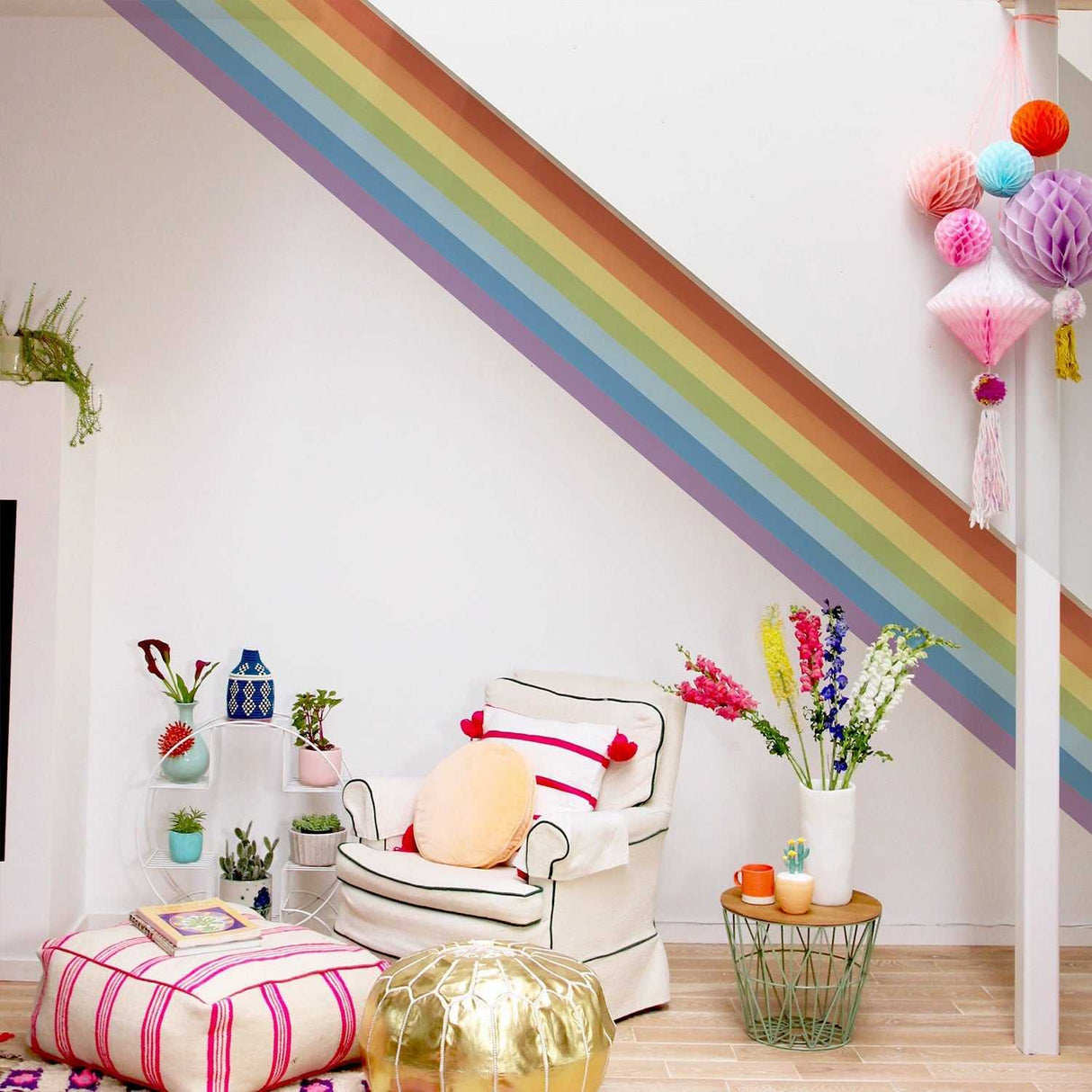 ChandeliersDecor.com-Rainbow Border Wall Decal for Kids Room | Kids Room Wall Decal