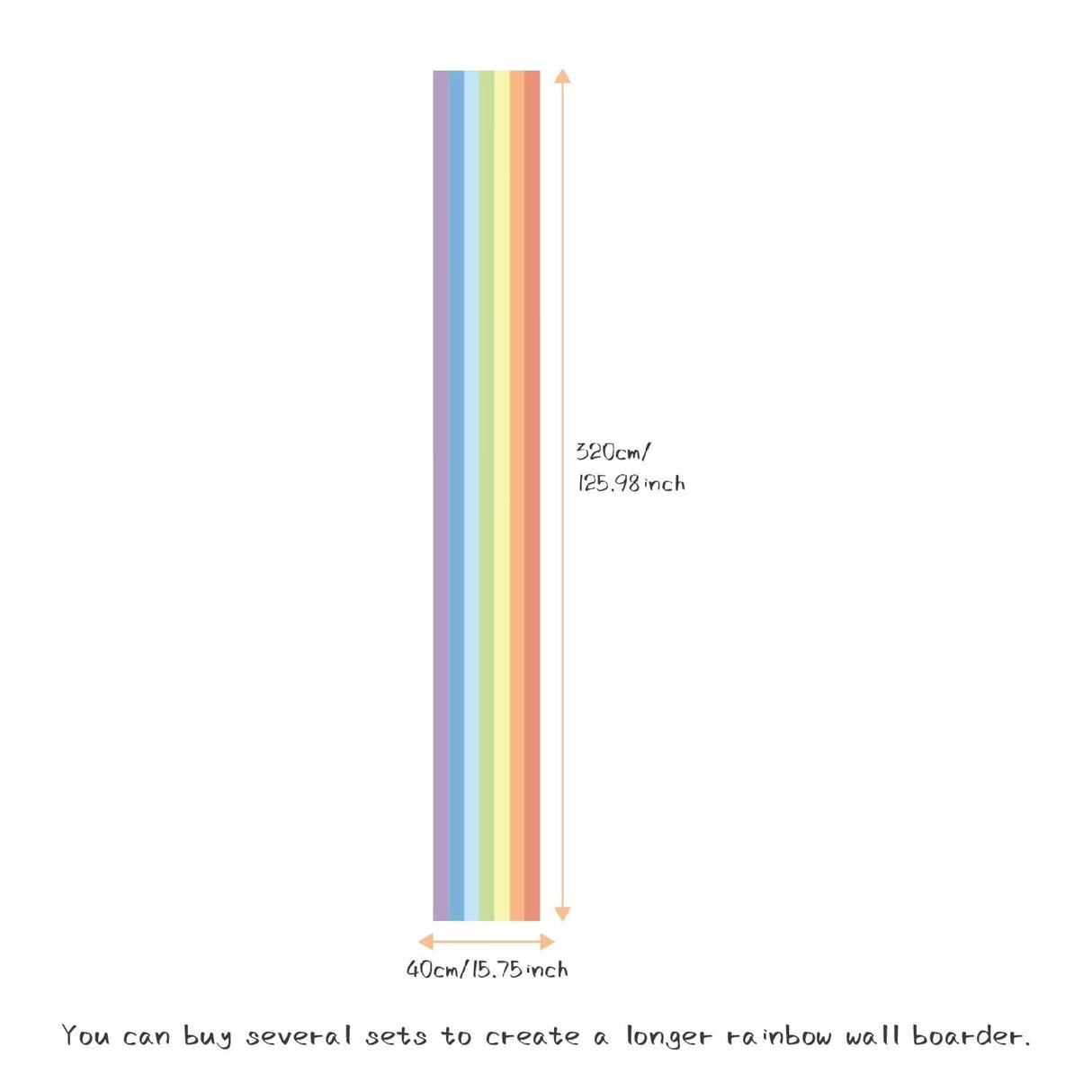 ChandeliersDecor.com-Rainbow Border Wall Decal for Kids Room | Kids Room Wall Decal