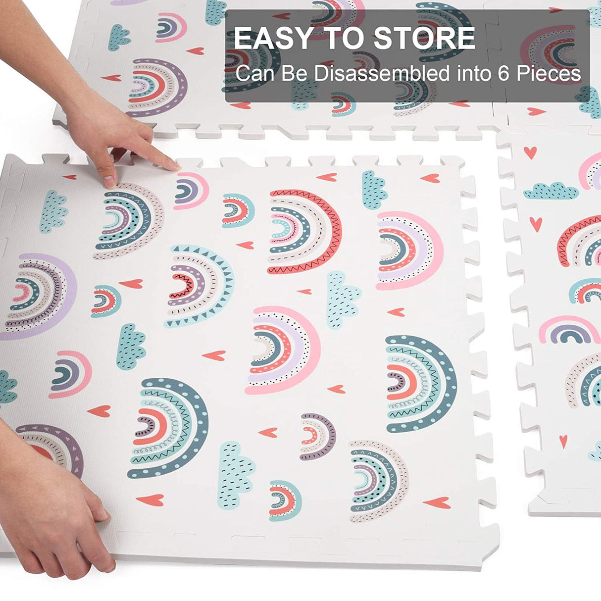ChandeliersDecor.com-Play Mats-Rainbow Play Mat Non-Toxic Creative Baby Play Mat Tiles