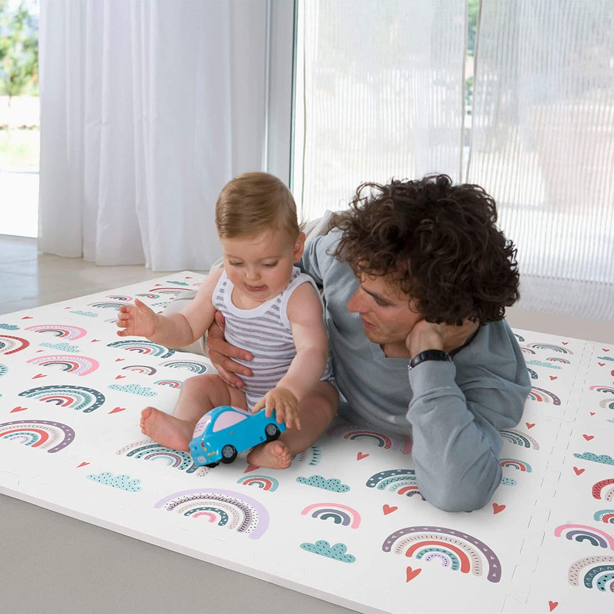 ChandeliersDecor.com-Play Mats-Rainbow Play Mat Non-Toxic Creative Baby Play Mat Tiles