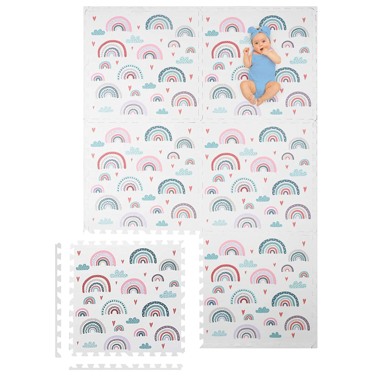 ChandeliersDecor.com-Play Mats-Rainbow Play Mat Non-Toxic Creative Baby Play Mat Tiles