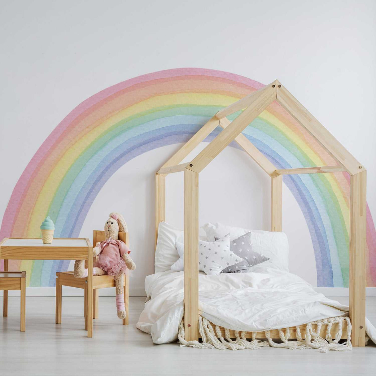 ChandeliersDecor.com-Rainbow Wall Decal for Kids Room Wall Decor | Kids Nursery Wall Decals