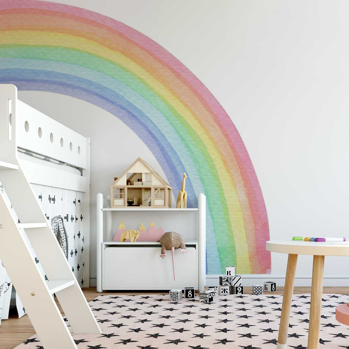 ChandeliersDecor.com-Rainbow Wall Decal for Kids Room Wall Decor | Kids Nursery Wall Decals