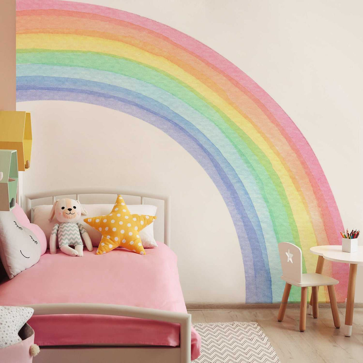 ChandeliersDecor.com-Rainbow Wall Decal for Kids Room Wall Decor | Kids Nursery Wall Decals