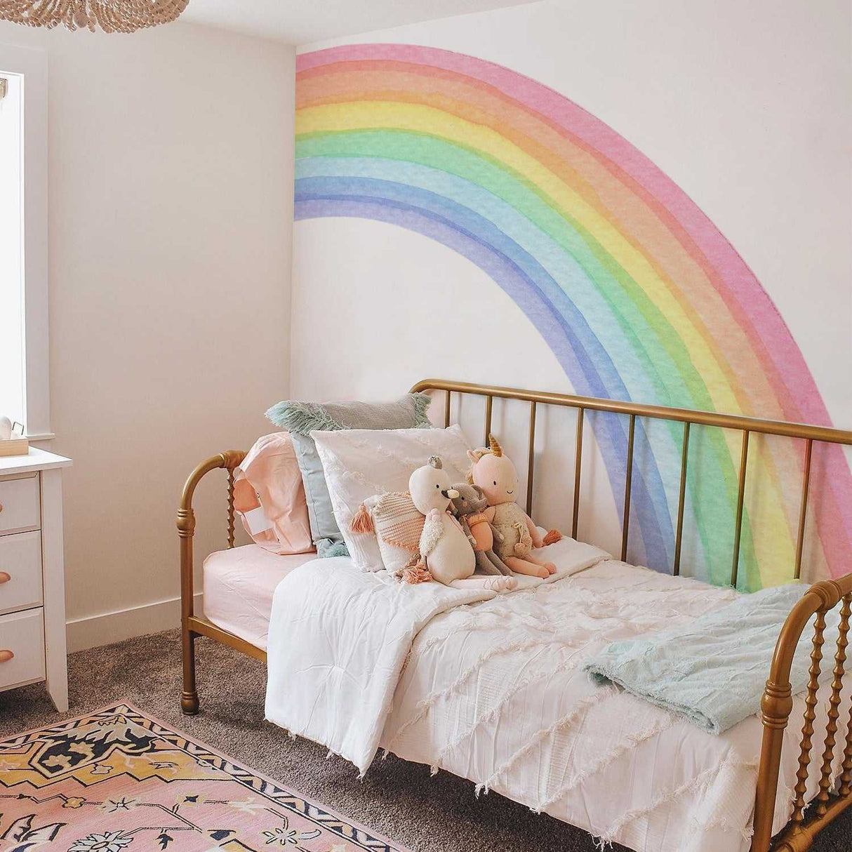 ChandeliersDecor.com-Rainbow Wall Decal for Kids Room Wall Decor | Kids Nursery Wall Decals