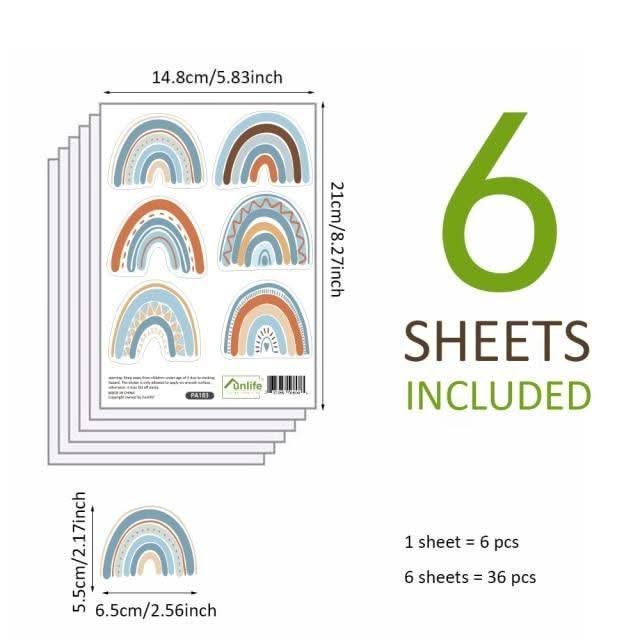 ChandeliersDecor.com-Rainbow Wall Stickers | Rainbow Wall Decal | Rainbow Wall Print