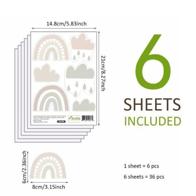 ChandeliersDecor.com-Rainbow Wall Stickers | Rainbow Wall Decal | Rainbow Wall Print