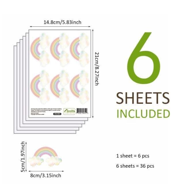 ChandeliersDecor.com-Rainbow Wall Stickers | Rainbow Wall Decal | Rainbow Wall Print