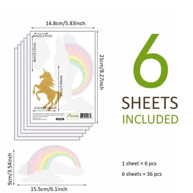 ChandeliersDecor.com-Rainbow Wall Stickers | Rainbow Wall Decal | Rainbow Wall Print