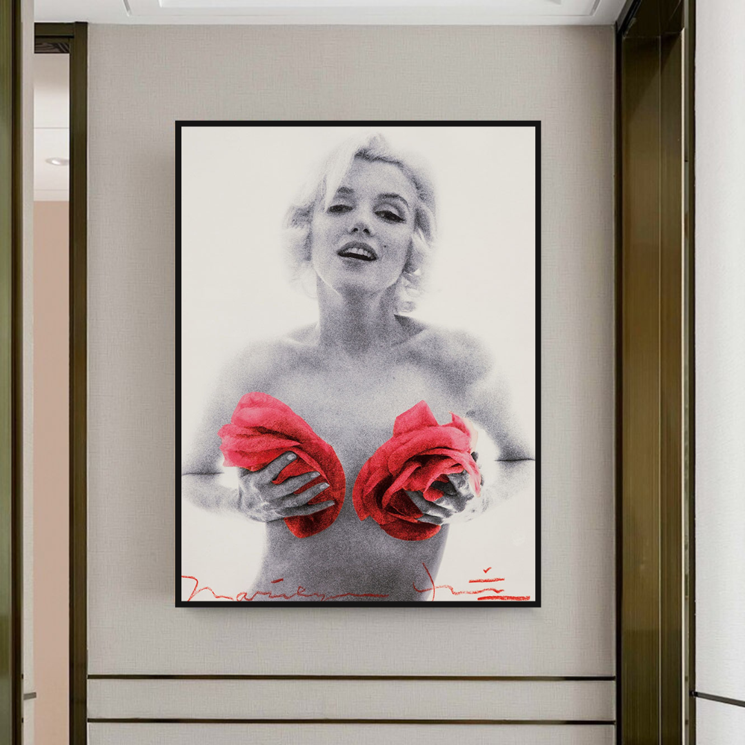 Red Flowers: Marilyn Poster - Captivating Blossoms-ChandeliersDecor.com