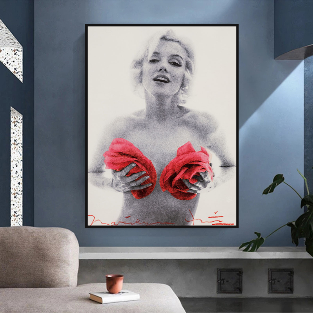 Red Flowers: Marilyn Poster - Captivating Blossoms-ChandeliersDecor.com