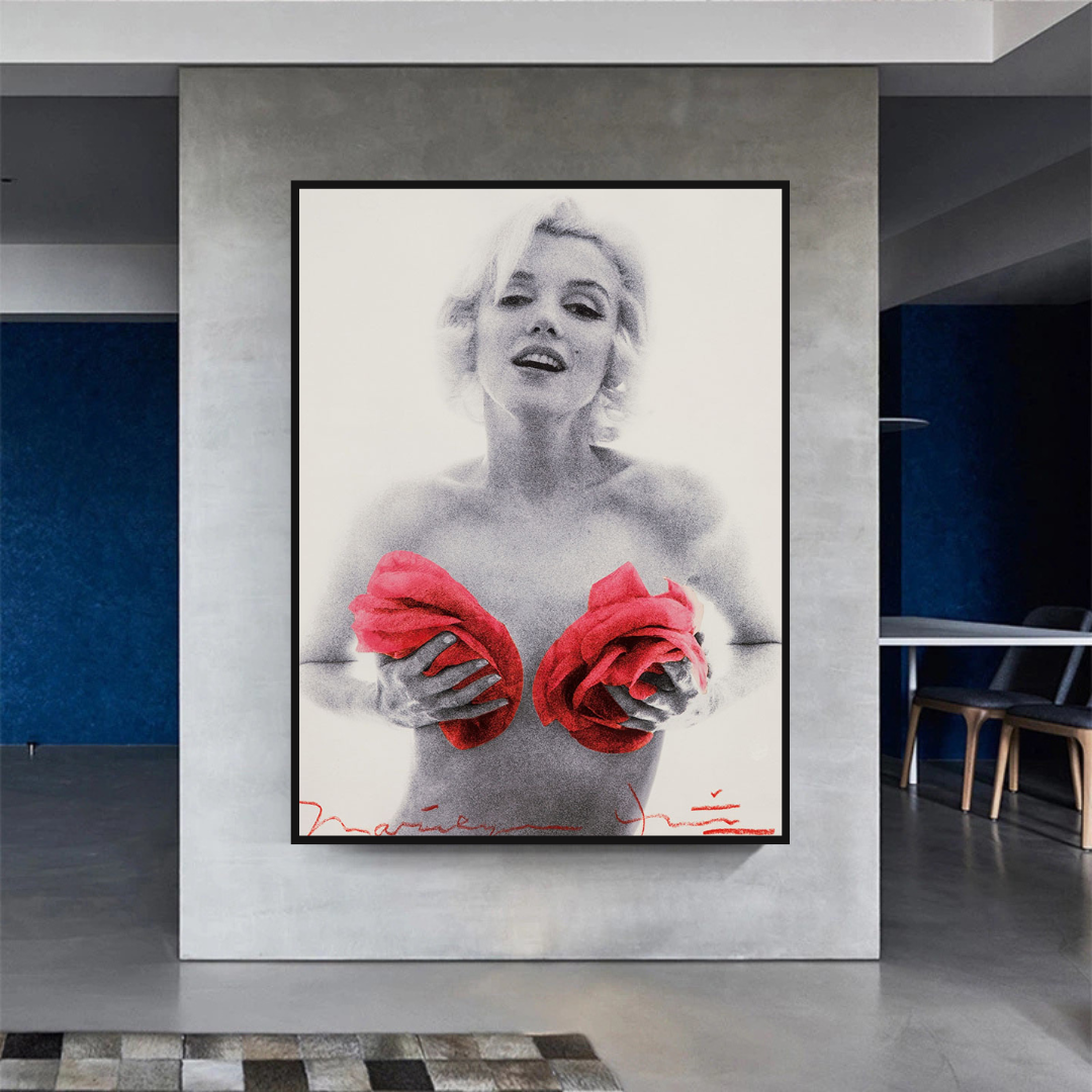 Red Flowers: Marilyn Poster - Captivating Blossoms-ChandeliersDecor.com