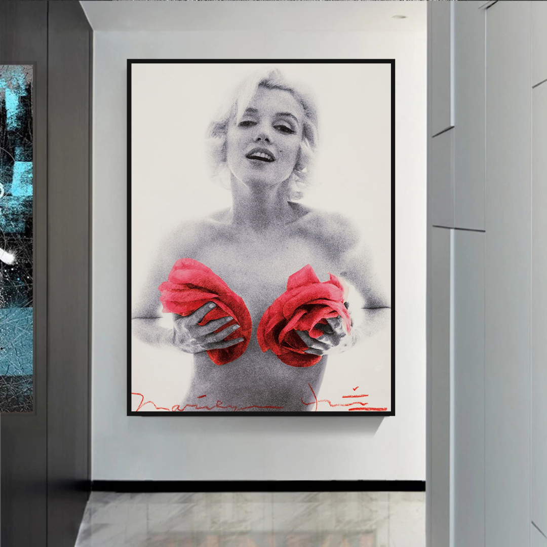 Red Flowers: Marilyn Poster - Captivating Blossoms-ChandeliersDecor.com