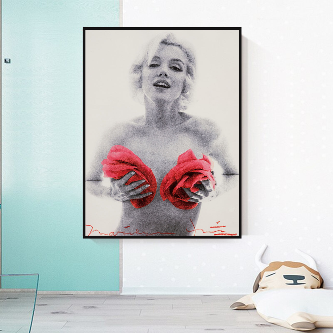Red Flowers: Marilyn Poster - Captivating Blossoms-ChandeliersDecor.com