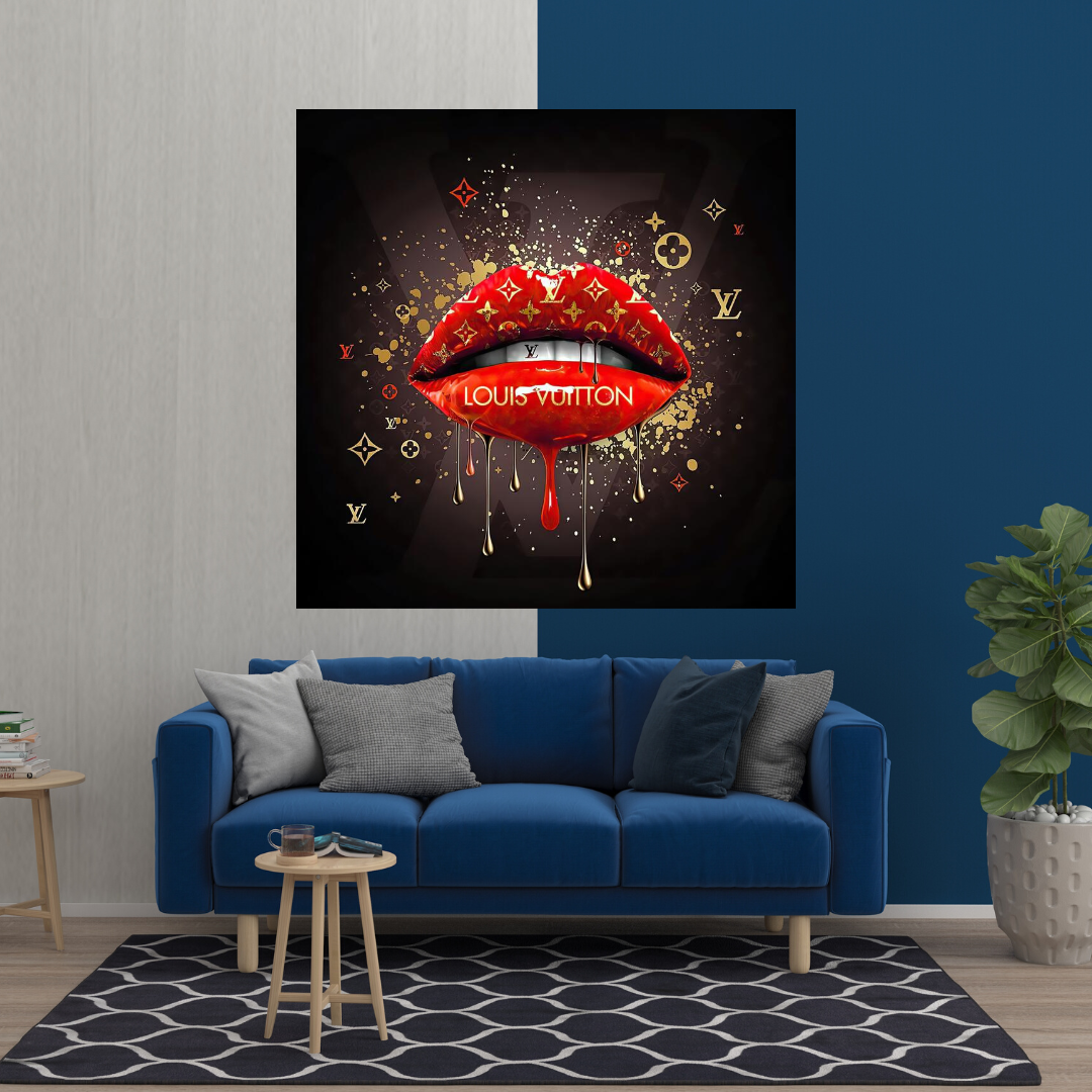 ChandeliersDecor.com-Wall Posters-Red Lips Canvas Wall Art