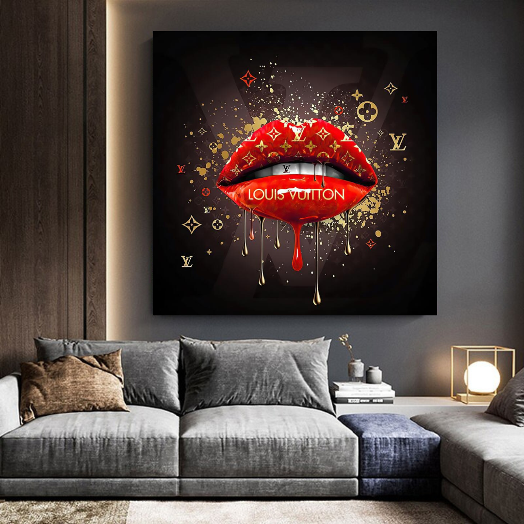 ChandeliersDecor.com-Wall Posters-Red Lips Canvas Wall Art