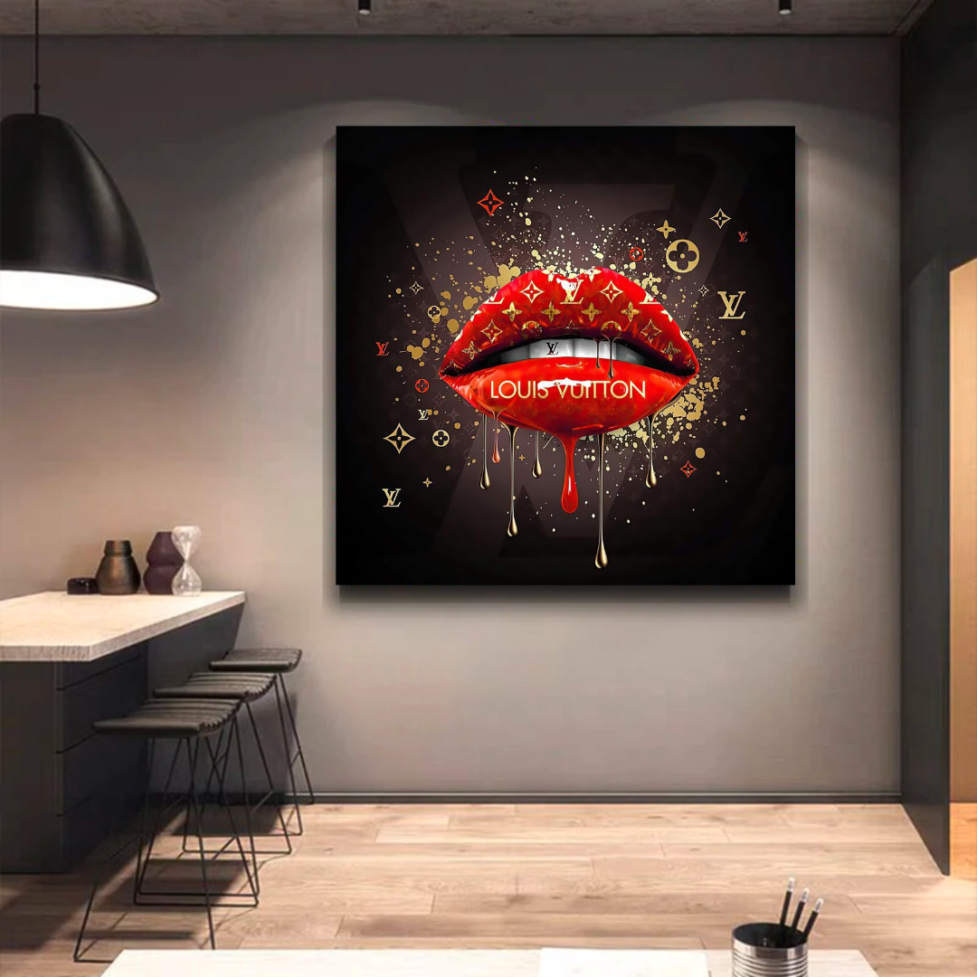 ChandeliersDecor.com-Wall Posters-Red Lips Canvas Wall Art