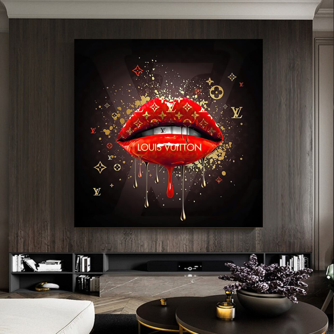 ChandeliersDecor.com-Wall Posters-Red Lips Canvas Wall Art
