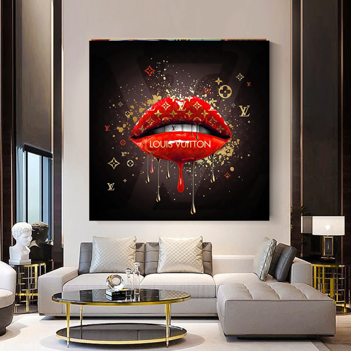 ChandeliersDecor.com-Wall Posters-Red Lips Canvas Wall Art