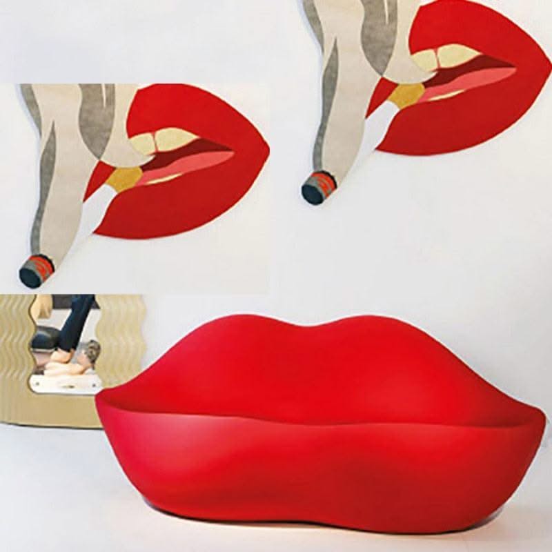 ChandeliersDecor.com-Furniture-Red Lips Shape Casual Fabric