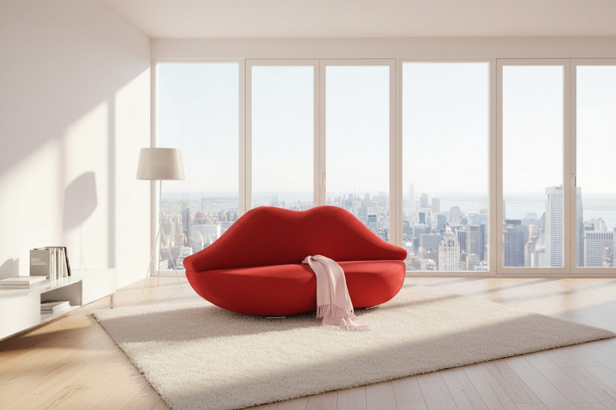 ChandeliersDecor.com-Furniture-Red Lips Shape Casual Fabric