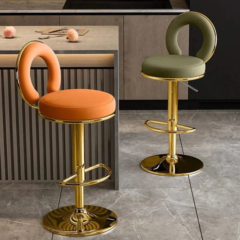 Relaxing Swivel Altos Metal Backrest Bar Stools-ChandeliersDecor.com